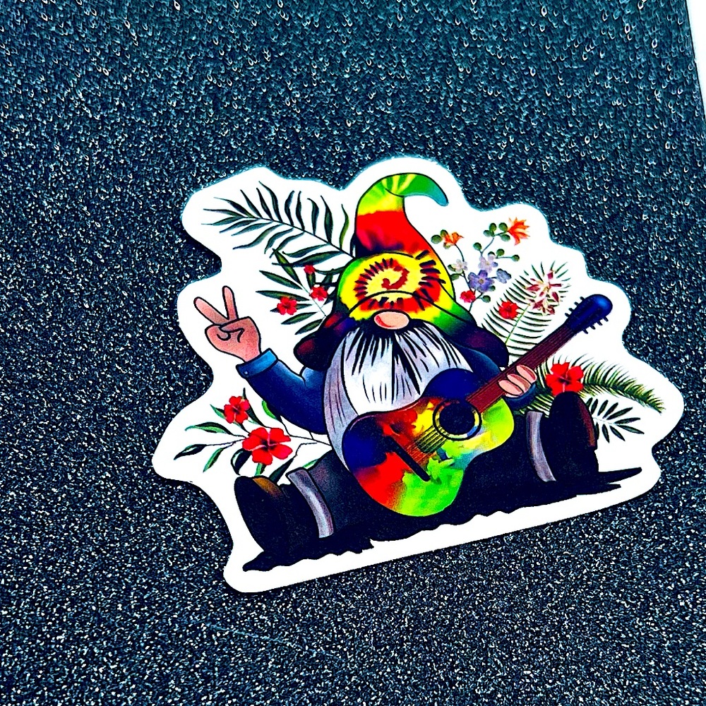 Gnome Hippie Trippy Psychedelic Lava Lamp 60s 70s Stoner Aesthetic Sticker